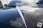 Formula One Performance Automotive Film installed on the windows, Classic 15%, Custom designed and cut carbon fiber vinyl stripe installed on hood and "fins" behind doors
